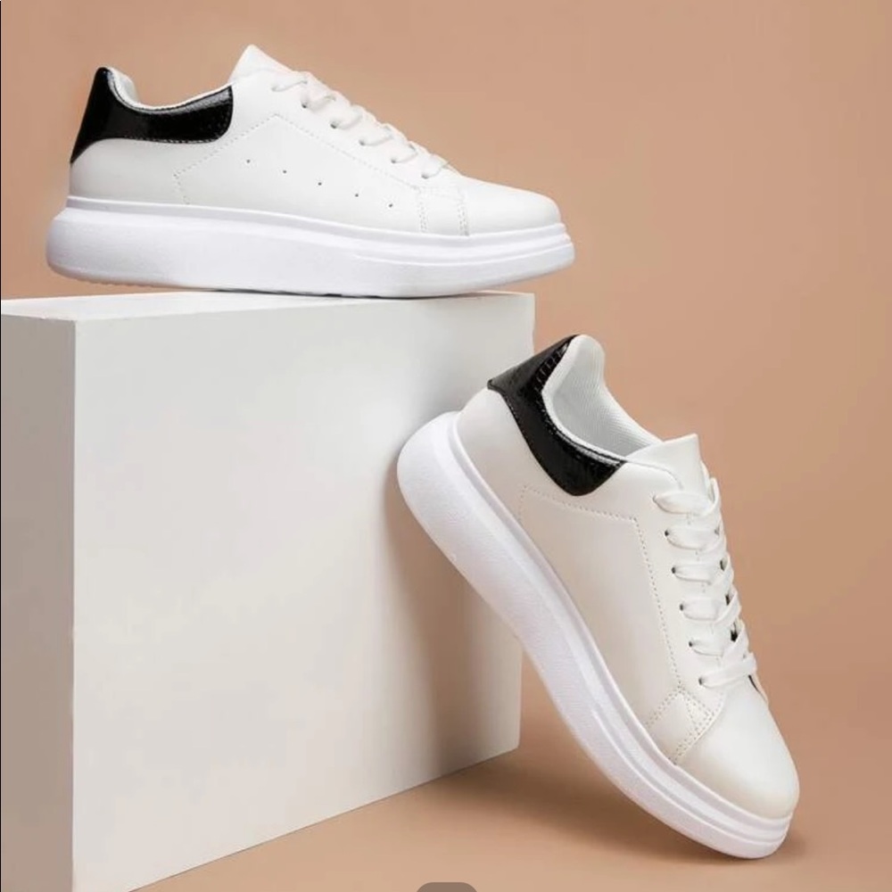 White & black Oversized sneakers Inspired- size 39